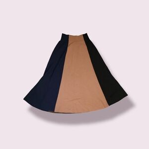 Pari Desai Color Block Midi Skirt Size Large